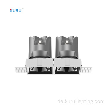 Quadratische Dubul-Kopf-Einstellbarwinkel-Einbau-LED-Downlight